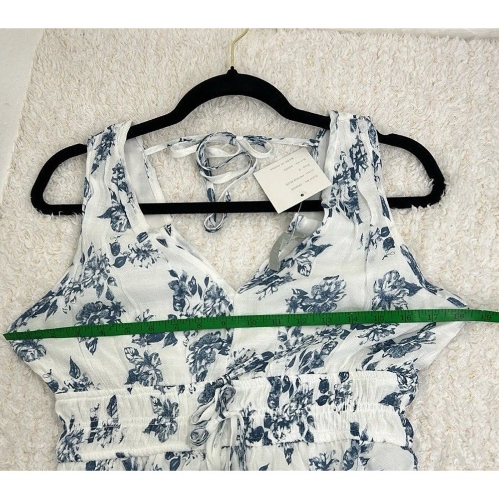 Women's White And Blue Floral Dress size small Sleeveless - Picture 9 of 16